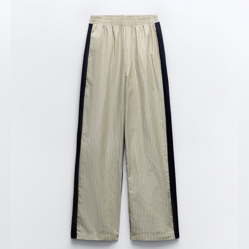 Zara contrasting varsity pants